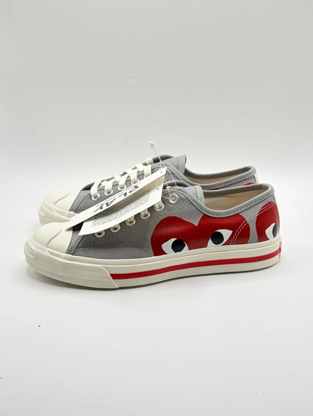 Converse x Commes de Garçon Canvas Sneakers with Red Heart 4M/5.5W